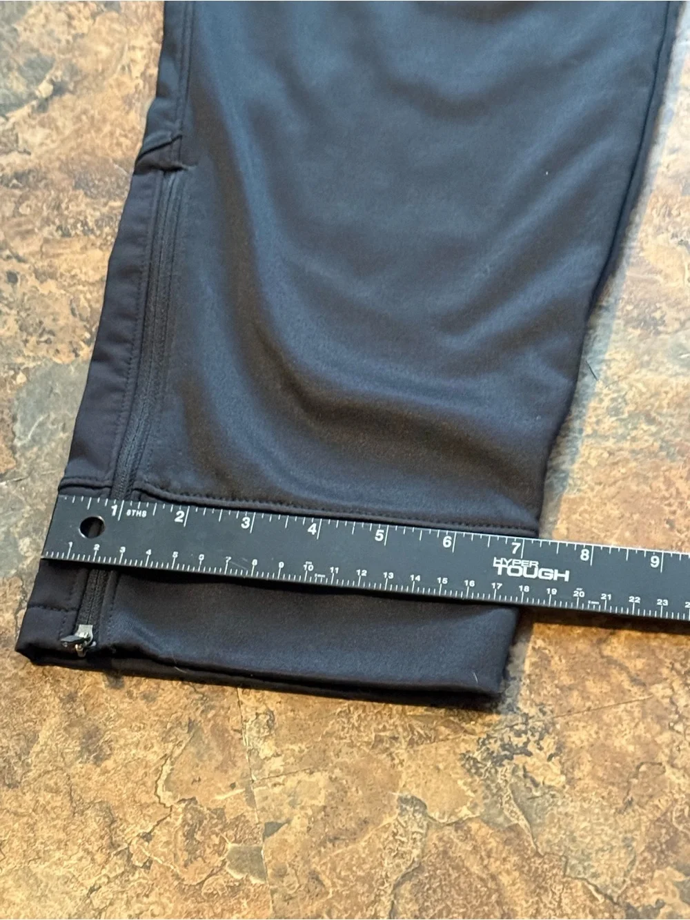 Nike Black Track Pants White Swoosh Logo Thermal Fit Men's XL Drawstring Zip
